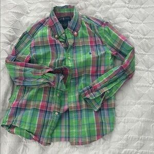 Ralph Lauren Vibrant Plaid Button Down Shirt